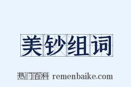 美钞组词是什么意思的图片